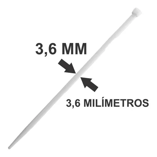 Abraçadeira Nylon Fixação Eletroduto Pvc 3/4 Kit 10 Pçs Cor Branco Foto 1