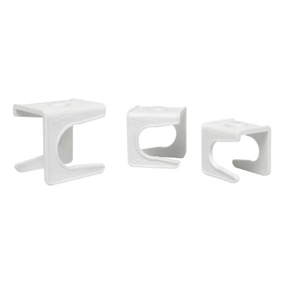 Abracadeira Tubo Marrom Amanco Fix Branca 20mm 94794 - Kit Foto 1