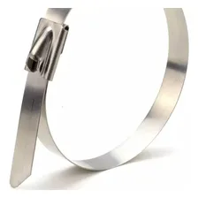 Abraçadeira Zip Tie Termotape Em Aço Inox 10cm Comp 10 Peças Cor Prateado Foto mini  2