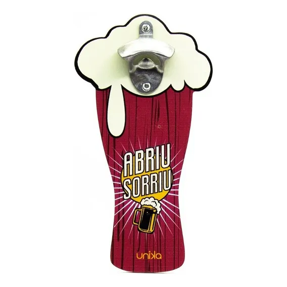 Abridor Garrafa Cerveja - Abriu Sorriu Foto 1
