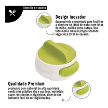 Abridor Latas Manual Profissional Inox Plástico Abs Redondo Foto mini 4