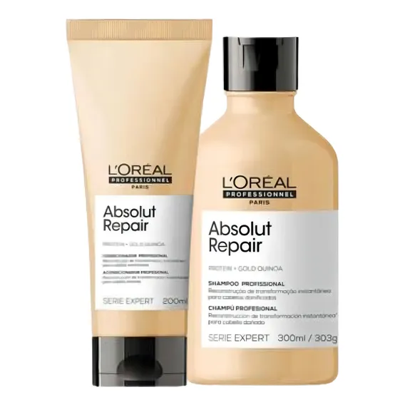 Absolut Repair Kit Shampoo 300ml + Condicionador 200ml L'Oréal Professionnel Foto 1