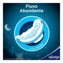 Absorvente Always Noites Tranquilas Seca Abas C/ 10 Uni 40cm Foto mini 3