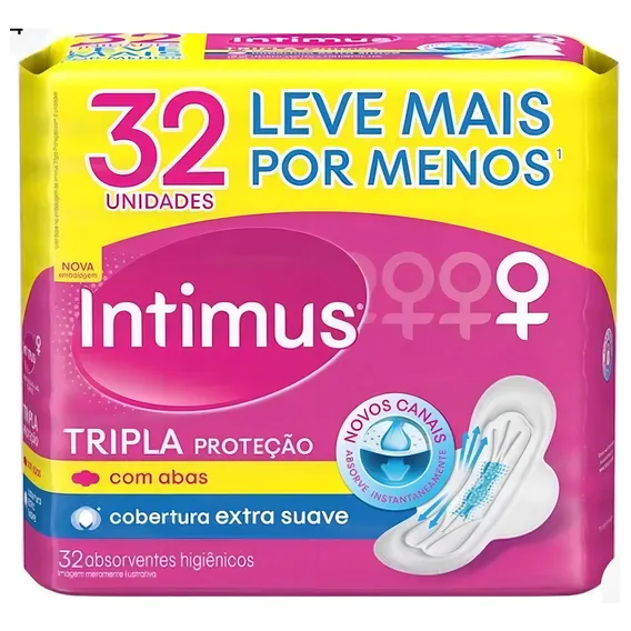 Absorvente Intimus Gel Com Abas 32 Unidades Foto 1