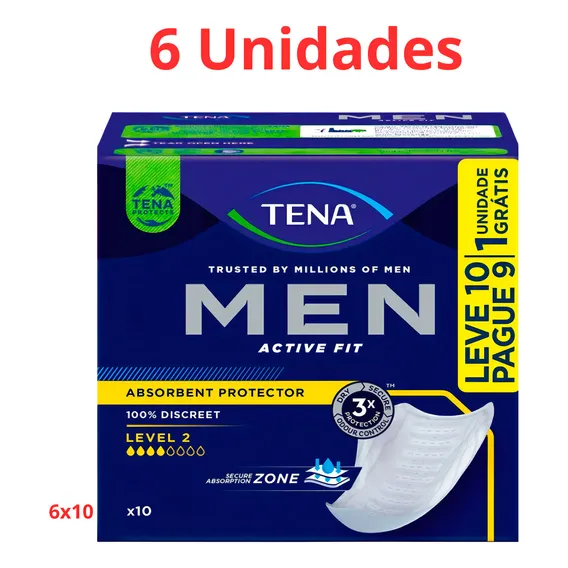 Absorvente Masculino Protetor Urinário Tena Men Kit Foto 1