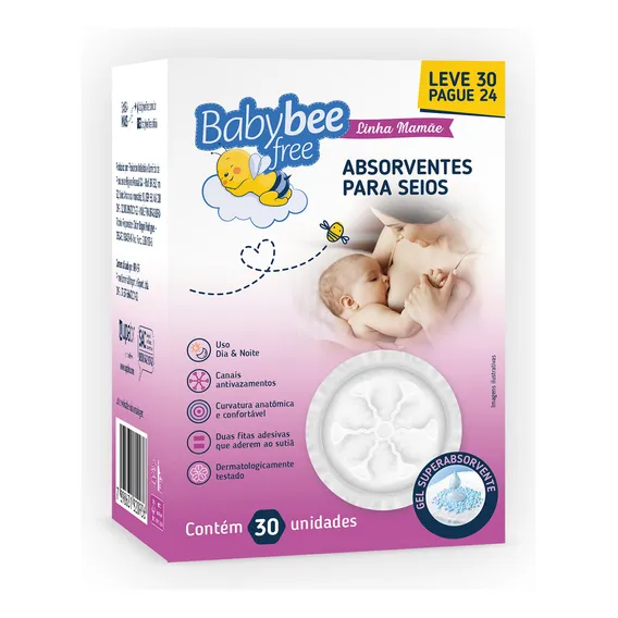 Absorvente Para Seio Dermatologicamente Testado Cor Branco Foto 1