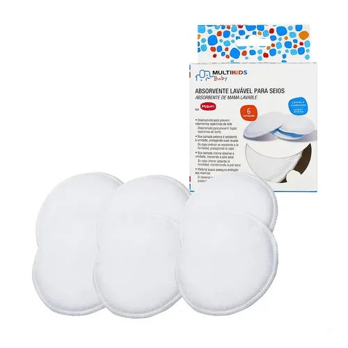 Absorventes Seios Protetor Amamentação Reutilizável 6 Peças Foto 1