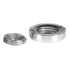Acabamento Para Espelho Prata Aluminio Botao Rosca Interna Foto mini 3