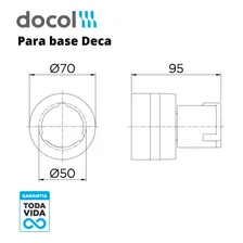 Acabamento Para Registro Base Deca Riva 1.1/2 E 1.1/4 Docol Foto mini 2