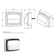 Acabamento Para Válvula De Descarga Branco Docol Foto mini 2