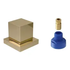 Acabamento Quadrado Metal Dourado + Adaptador Reg Fabrimar Acabamento Fosco Foto mini 1