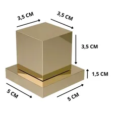Acabamento Quadrado Metal Dourado + Adaptador Reg Fabrimar Acabamento Fosco Foto mini 2