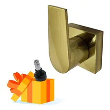 Acabamento Registro Alavanca Dourado Escovado + Acabamento Brilhante Foto mini 1