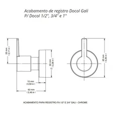 Acabamento Registro Docol Gali 806706 Base Deca Cromado Foto mini  2
