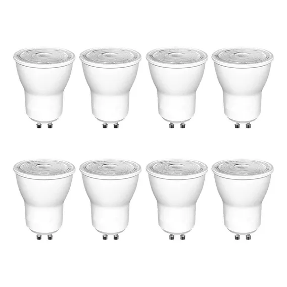 Acende a Luz Kit 8 Lampada Led 3w Branco Quente Mini Dicroica Mr11 Gu10 Foto 1