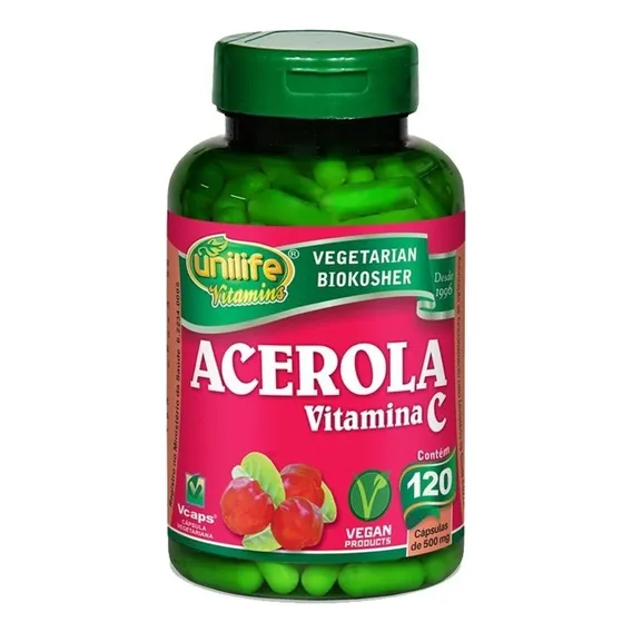 Acerola Vitamina C 120 Cápsulas - Unilife Foto 1