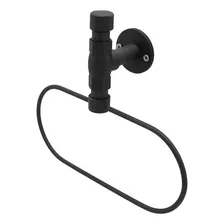 Acess贸rio Banheiro Industrial Porta Toalha Argola Preto Luxo Foto mini 1