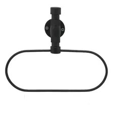 Acess贸rio Banheiro Industrial Porta Toalha Argola Preto Luxo Foto mini 2