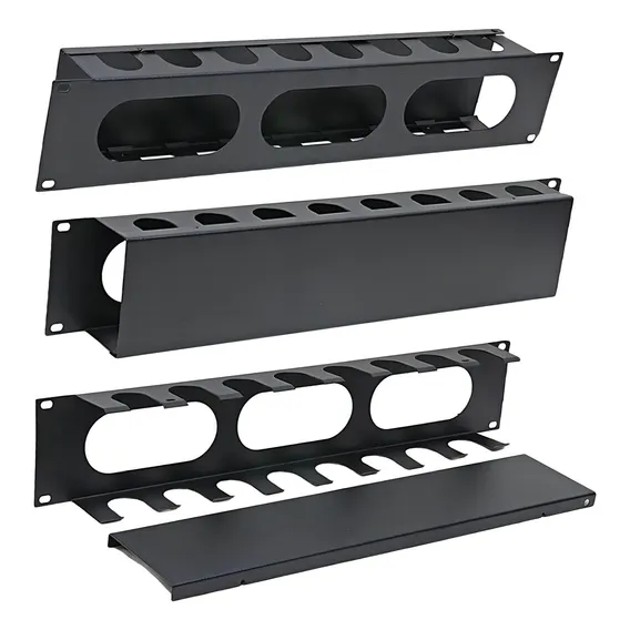 Acess贸rio Guia Organizador De Cabos 2u Horizontal Rack 19 Cor Preto Foto 1