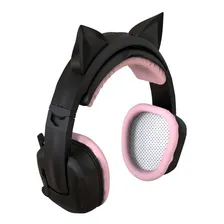 Acess贸rio Headset Headphone Orelha Gatinho Fixar Dupla Face Cor Preto Foto mini 3