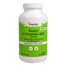 Acetil L Carnitina Hcl 500mg 300 Cápsulas Vitacost Neutro Foto  mini 1