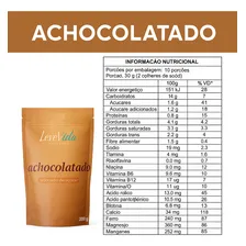 Achocolatado em po vitaminado zero adição de açúcar 200g sabor com cacau Levevida Foto mini 3