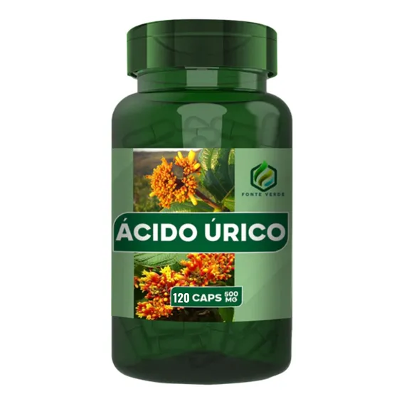 Acido Úrico Formula Natural Reduz Acido Úrico 500mg 120 Caps Sabor Sem Sabor Foto 1