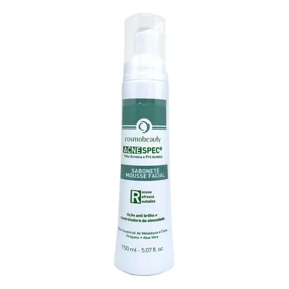 Acne Spec Sabonete Antiacne Mousse Facial Cosmobeauty 150ml Foto 1