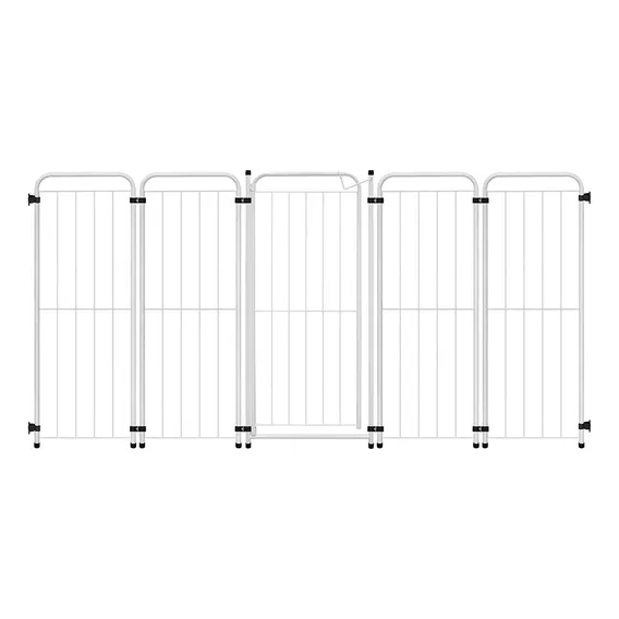 Açomix Cercado para Cachorro 100x48cm cercado branco com portão Foto 1