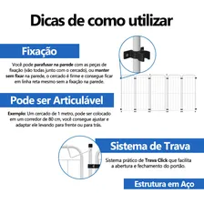 Açomix Cercado para Cachorro 100x48cm cercado branco com portão Foto mini 4
