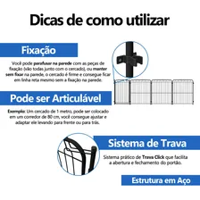 Açomix Cercado Para Cachorro | Cercadinho para Pets | Divisória para Cães | Cachorro Cercado | Cercadinho Para Crianças | Cercadinho Para Bebês | Cercado Para nenê | Cercado para Proteção Negro 82 cm Foto mini 3