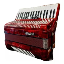 Acordeão piano chemnitzer Todeskini 80bx - vermelho brilhante Foto mini  2