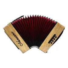 Acordeon 8 Baixos Minuano 21 BotÔes Natural Gaita Cor BotÔes Preto Foto mini 1