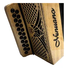 Acordeon 8 Baixos Minuano 21 BotÔes Natural Gaita Cor BotÔes Preto Foto mini 4