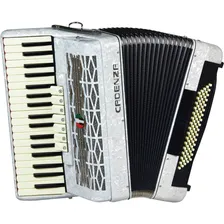 Acordeon Cadenza Cd 8037 Branco 80 Baixos 37 Teclas 7 Reg Foto mini 1