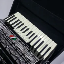 Acordeon Gaita Sanfona Cadenza 48 Baixos Preta 34 Teclas Foto mini 4