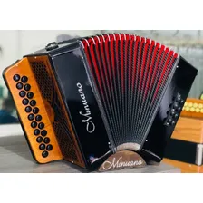 Acordeon Minuano 8 Baixos 21 Botões Gaita / Sanfona Preta Foto mini 4