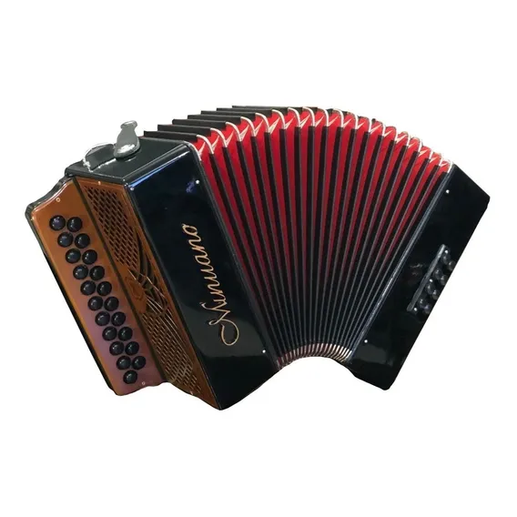 Acordeon Minuano 8 Baixos 21 Botões Gaita / Sanfona Preta Foto 1