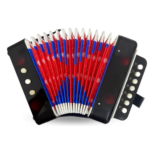 Acordeon Sanfona Gaita Acordeão Infantil - Preto Foto 1