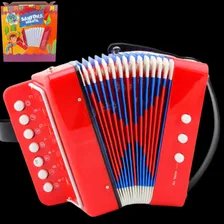 Acordeon Sanfona Gaita Acordeão Infantil - Vermelho Foto mini 2