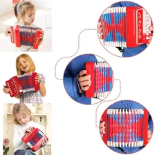 Acordeon Sanfona Gaita Acordeão Infantil - Vermelho Foto mini 4