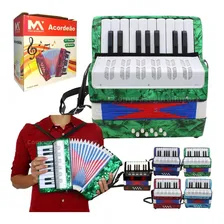 Acordeon Sanfona Gaita Infantil 8 Baixos 17 Teclas Brinquedo Foto  mini 1