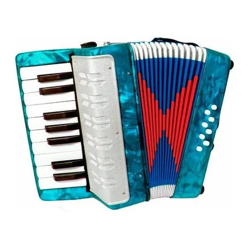 Acordeon Sanfona Infantil Semi Profissional 8 Baixos Notas Foto 1