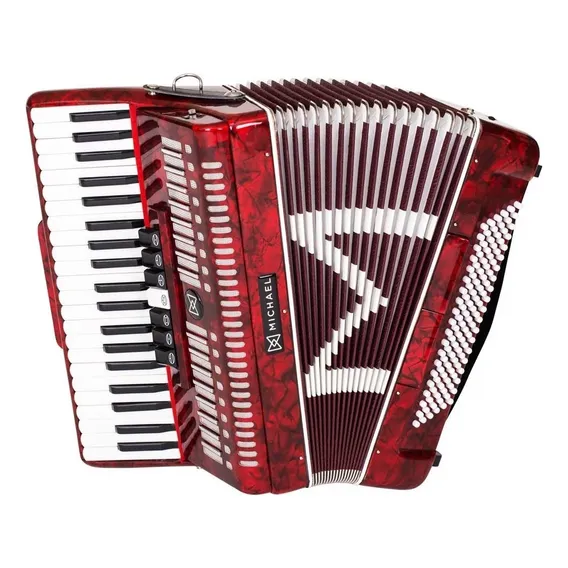 Acordeon Sanfona Michael Acm12007n Prd De 120 Baixos Com Bag Foto 1