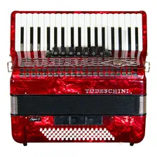 Acordeon Todeschini 80 Baixos - Vermelho Foto mini 1