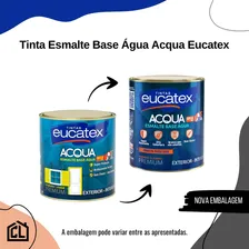 Acqua Base Água Tinta Esmalte Acetinado Eucatex Cor Branco 900ml Foto mini  3