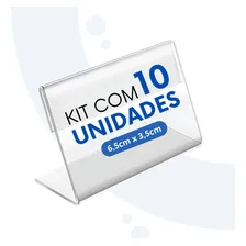 AcrÃlico Decor Porta Etiqueta Display AcrÃlico Transparente 2mm Kit 10 Un Foto mini 2