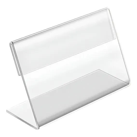 AcrÃlico Decor Porta Etiqueta Display AcrÃlico Transparente 2mm Kit 10 Un Foto 1
