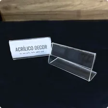 AcrÃlico Decor Porta Etiqueta Display AcrÃlico Transparente 2mm Kit 10 Un Foto mini 4