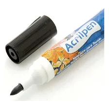 Acrilpen - Acrilex - Caneta Marcador Para tecido cor Preto 520 Foto mini 3